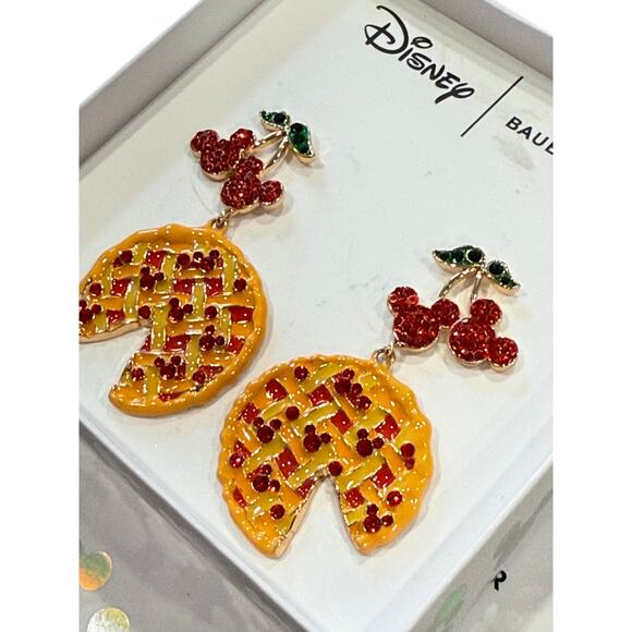 NIB Disney x Baublebar Cherry Pie Earrings Mickey Mouse Hidden Gems 2024 Fall - Picture 13 of 13